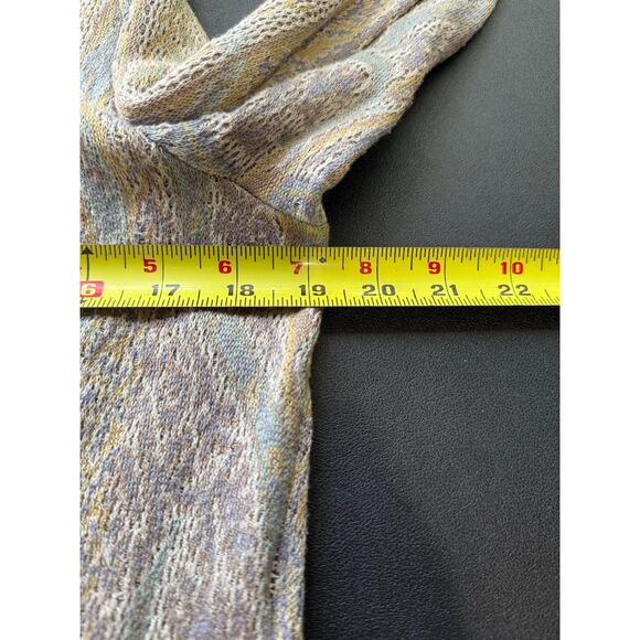 Peruvian Connection Kashmiri Open Front Cardigan Paisley Neutral Print Size Larg - Picture 10 of 11